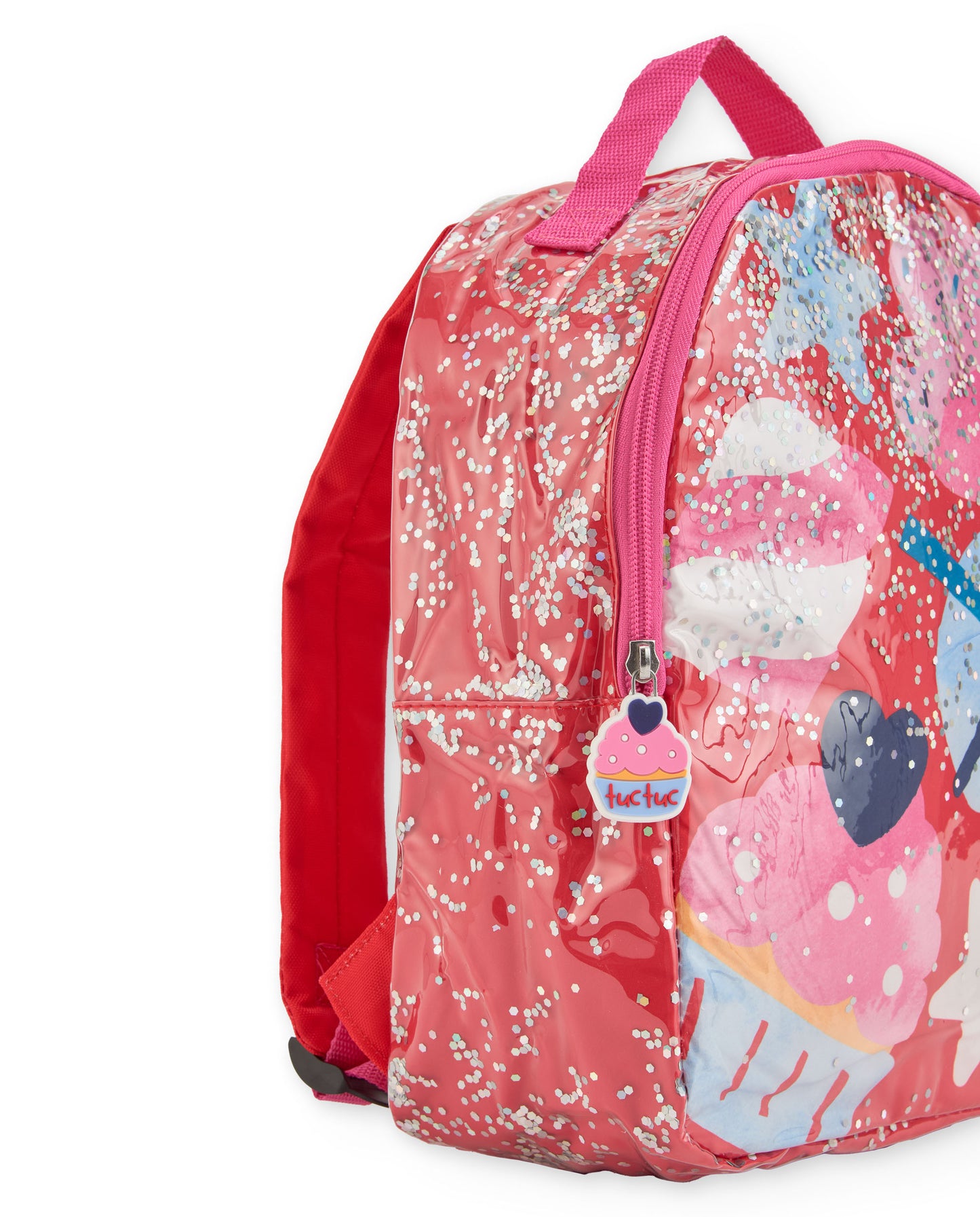 Tuc Tuc Red Glitter Cupcake Backpack