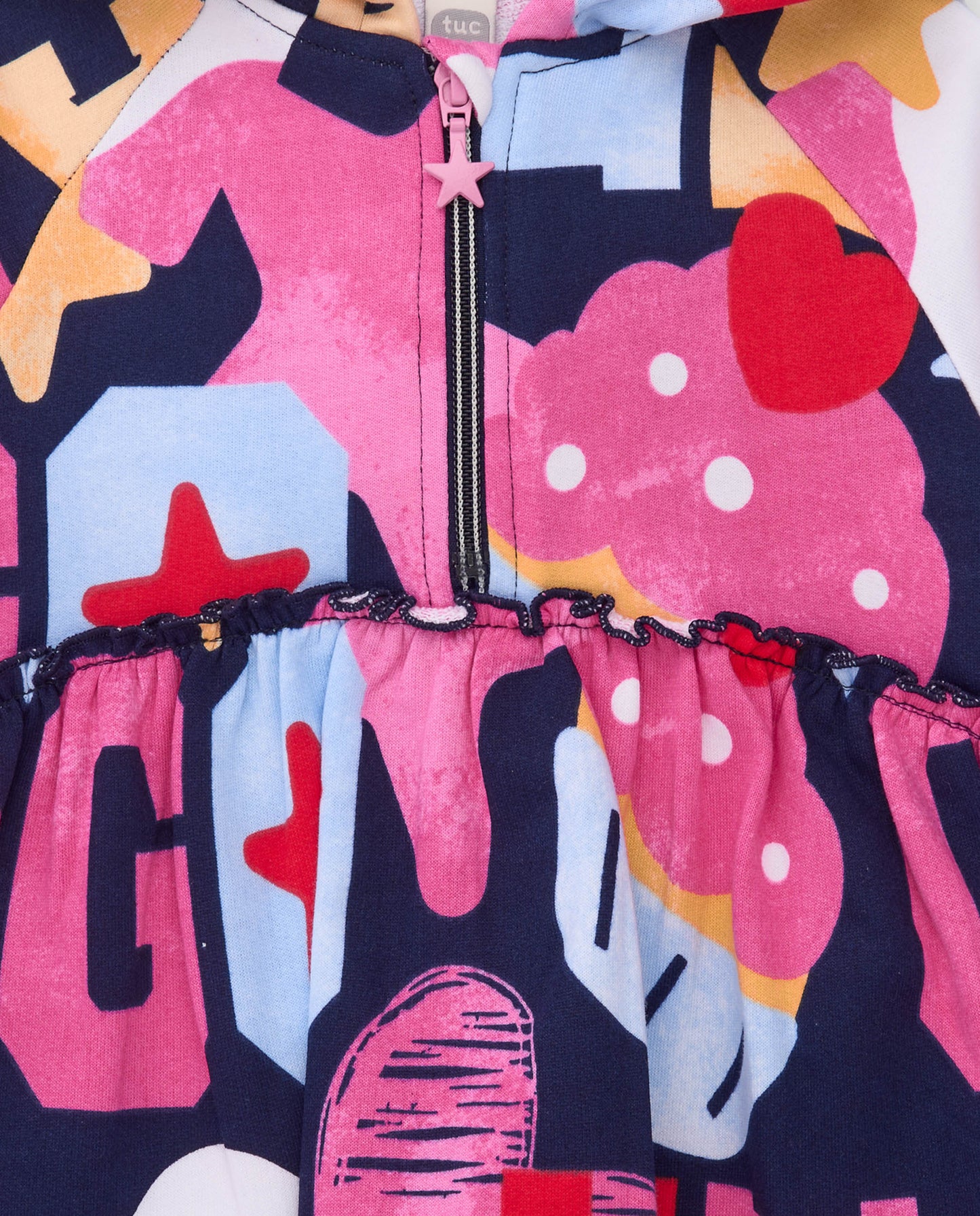 Tuc Tuc Navy Cupcake Hooded Dress