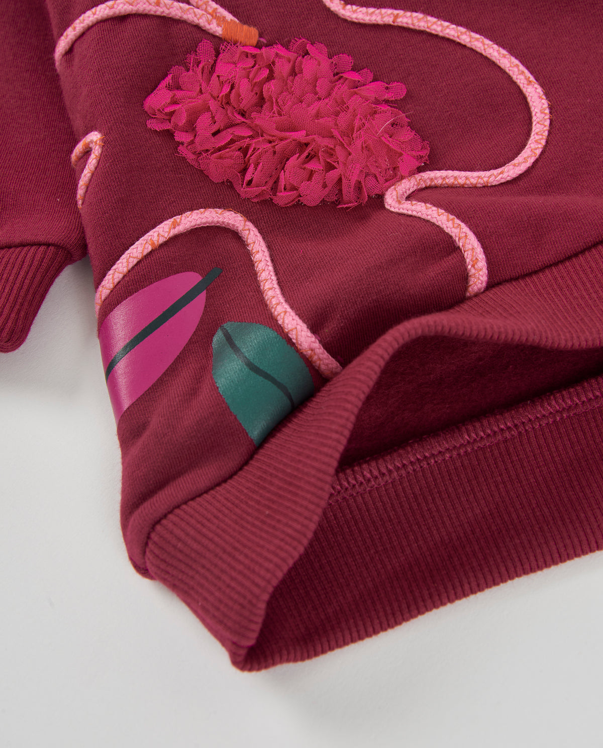 Tuc Tuc Burgundy Floral Hooded Dress