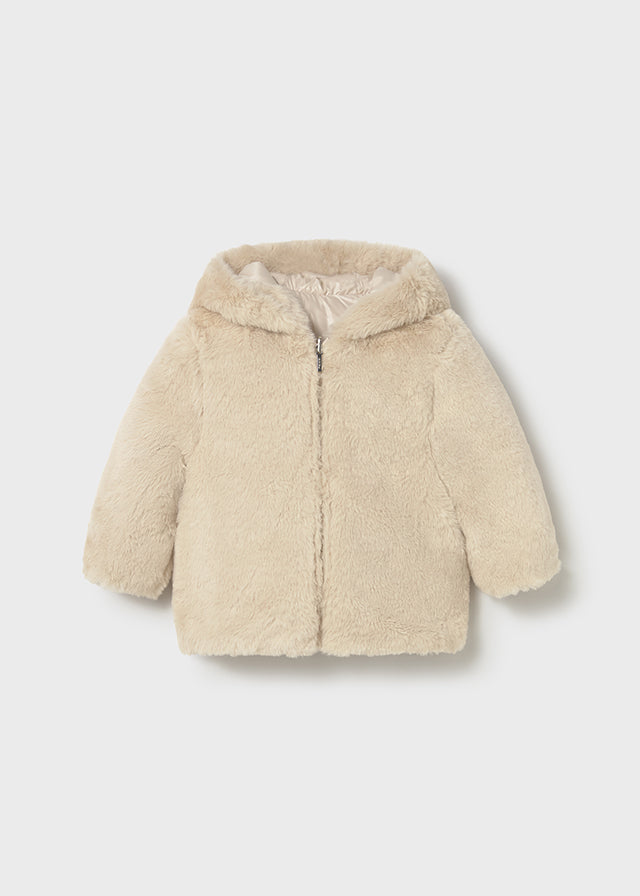 Mayoral Baby Girl Cream Reversible Coat 2435