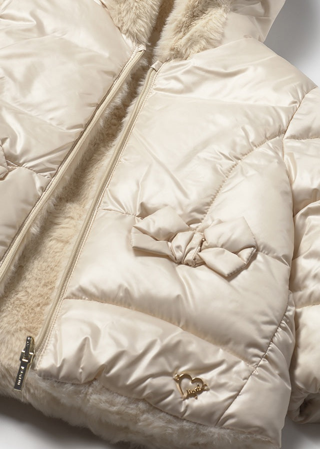 Mayoral Baby Girl Cream Reversible Coat 2435