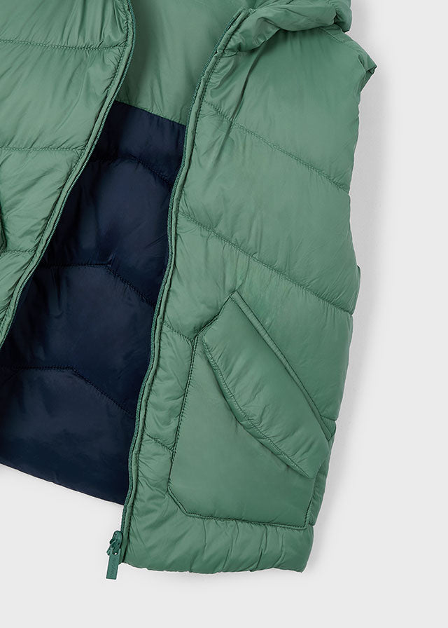Mayoral Green Reversible Gilet 4382