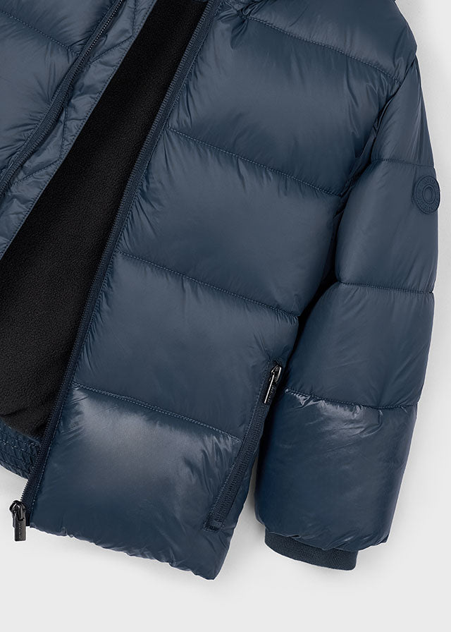 Mayoral Navy Glossy Coat 4416