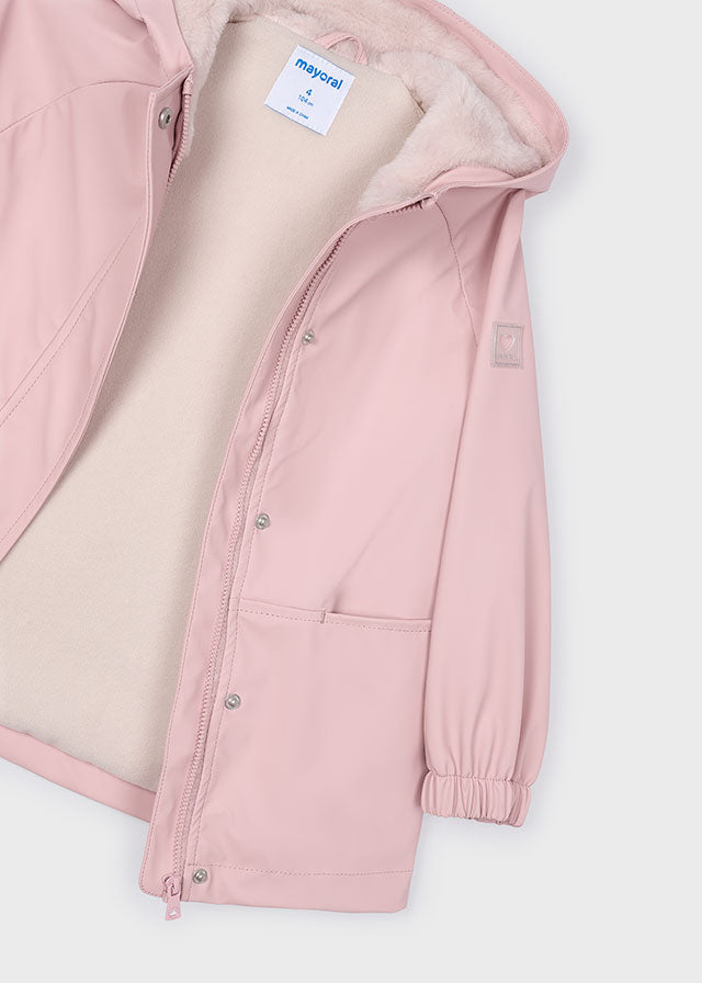 Mayoral Pink Soft Fleece Raincoat 4450
