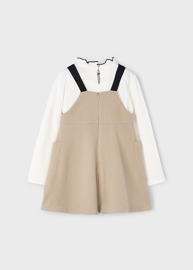 Mayoral Camel Pinafore Dungaree 4914