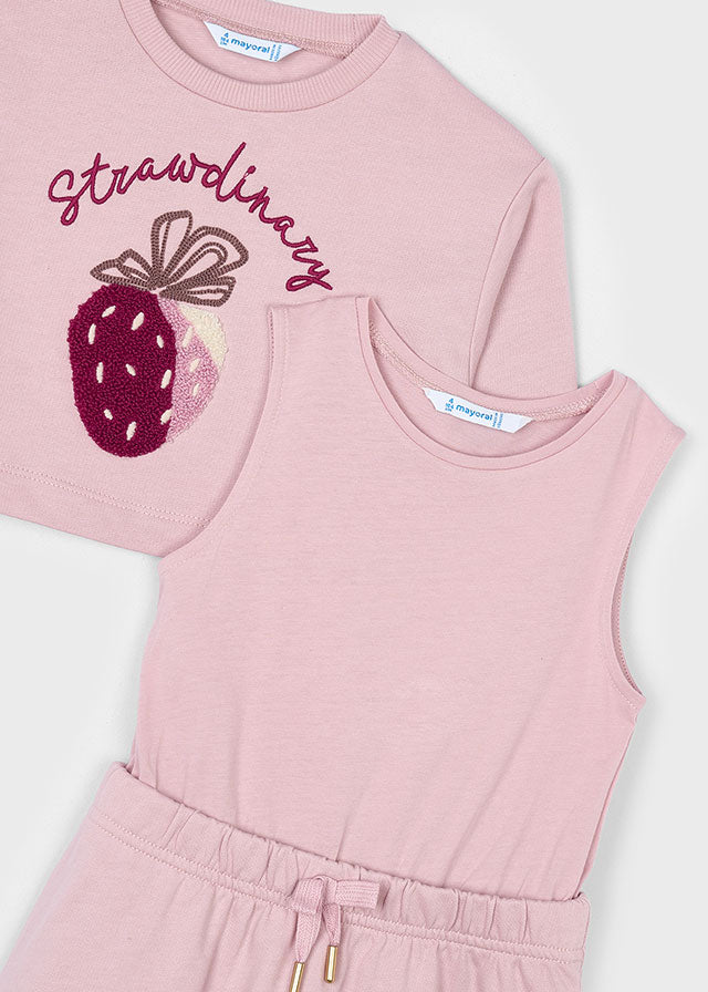 Mayoral Pink Strawdinary Sweat Dress 4927