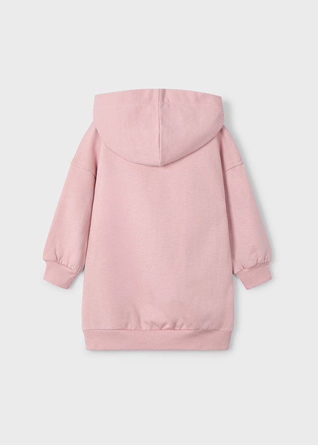Mayoral Pink Hood Sweat Dress 4928