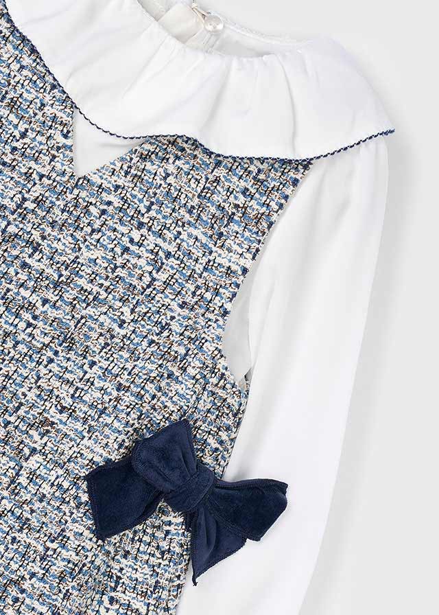 Mayoral Navy Tweed Shirt Dress 4990