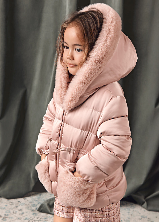 Abel & Lula Petal Satin Hood Coat