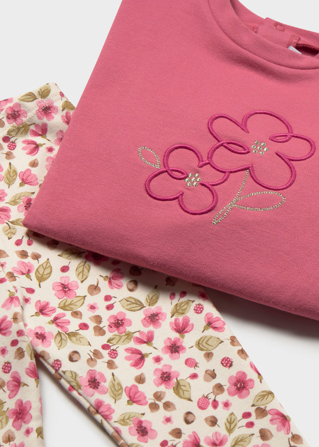 Mayoral Baby Girls Pink Floral Sweater Set