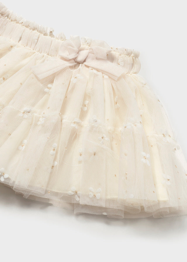 Mayoral Baby Girls Cream Tulle 3pc Skirt Set