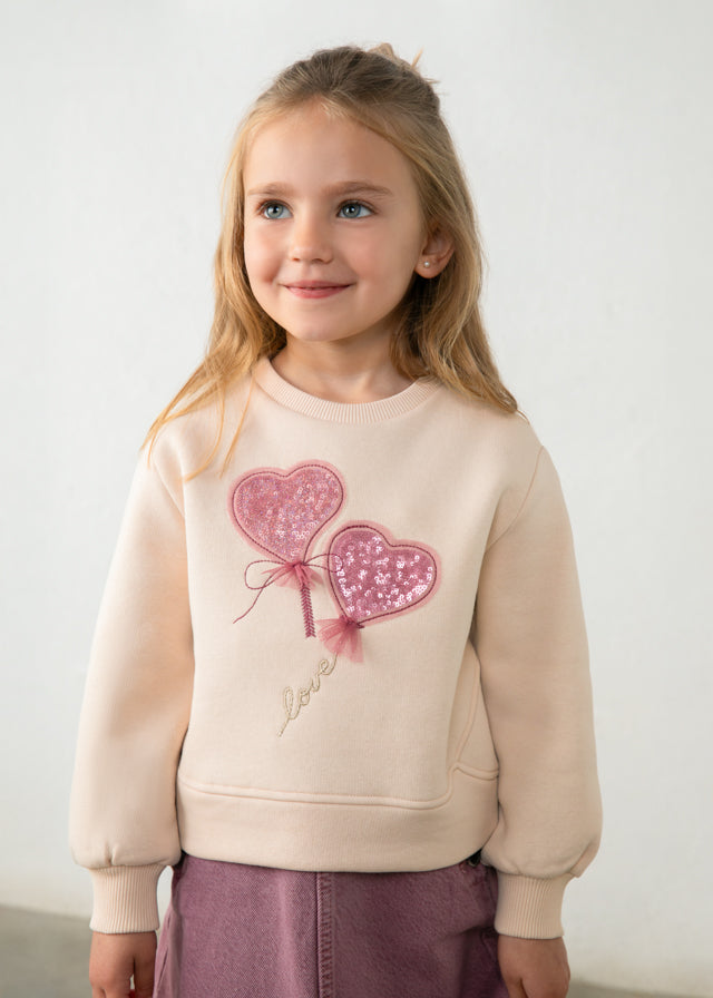 Mayoral Mauve Heart Sequin Legging Set