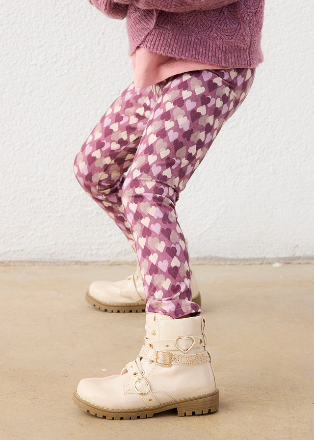 Mayoral Mauve Heart Teddy Legging Set