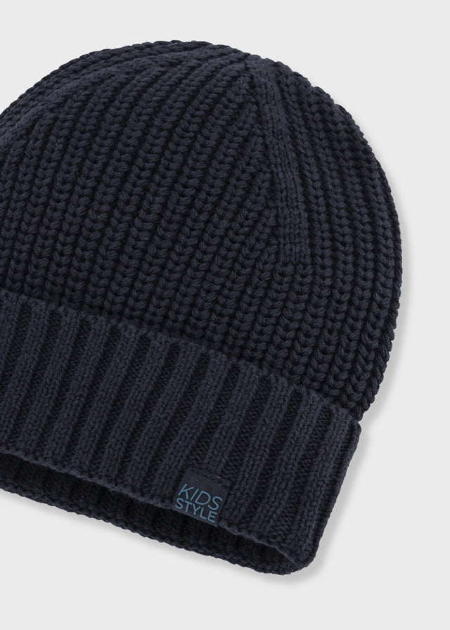 Mayoral Navy Knit Hat & Gloves Set