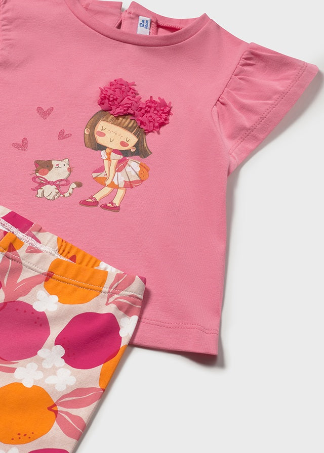 Mayoral Baby Girl Pink Fruit Legging Set