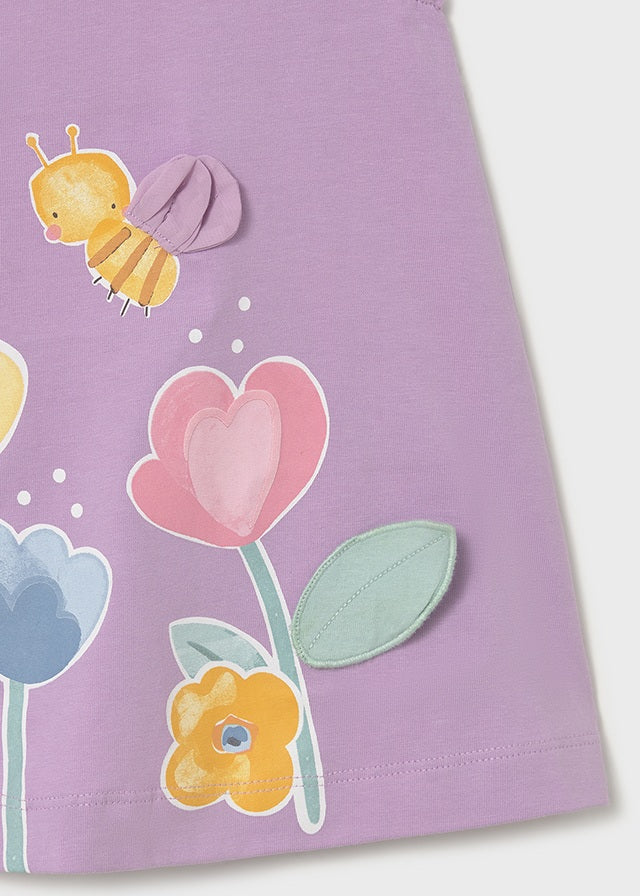 Mayoral Baby Girl Lilac Flower Dress