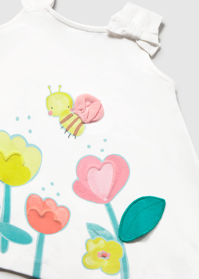 Mayoral Baby Girl White Flower Dress