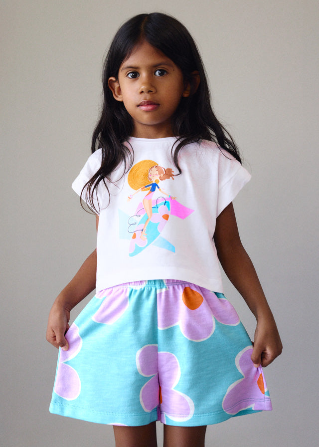 Mayoral Surf Flower Short Set
