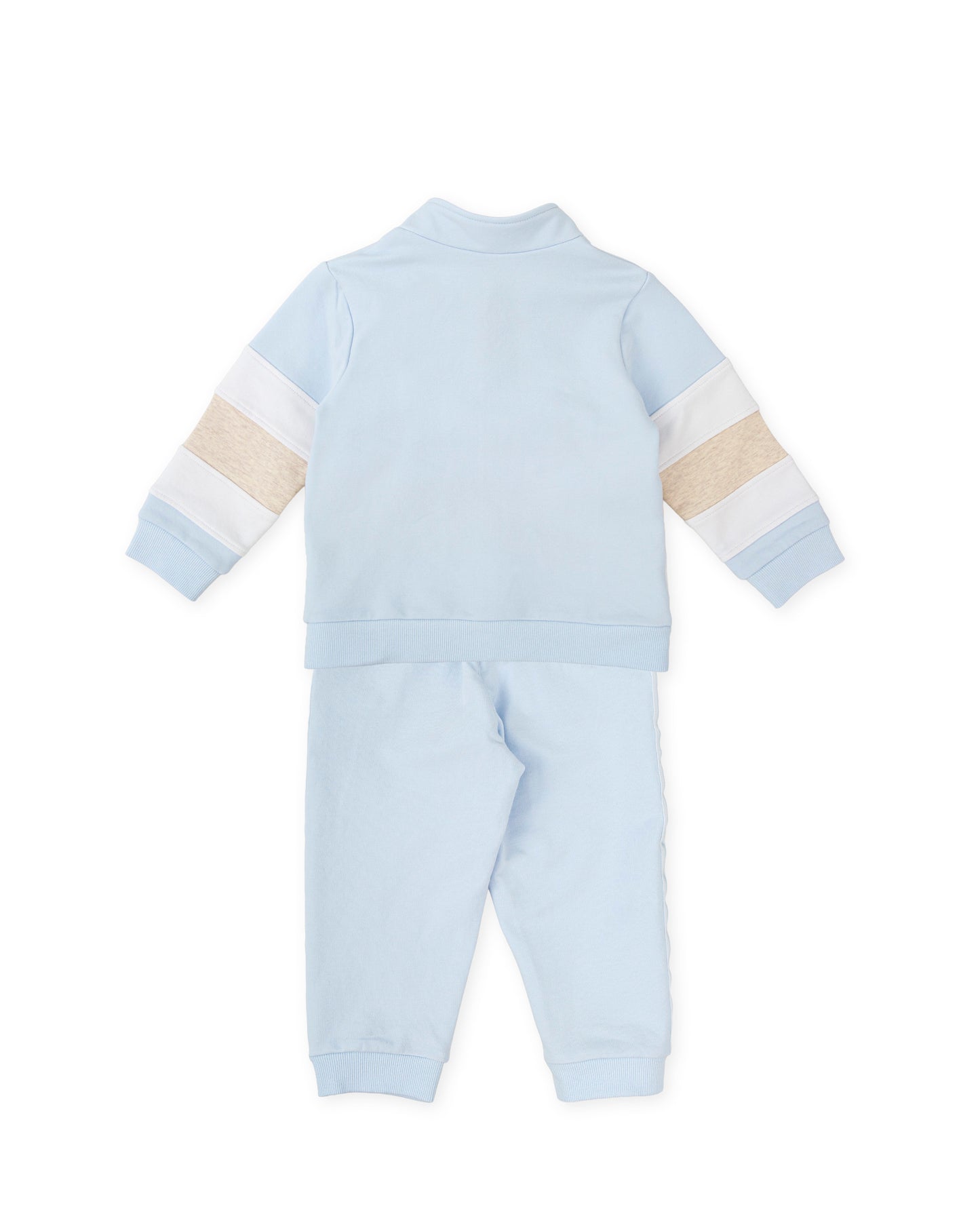 Tutto Piccolo Blue & Beige Half Zip Tracksuit 2711