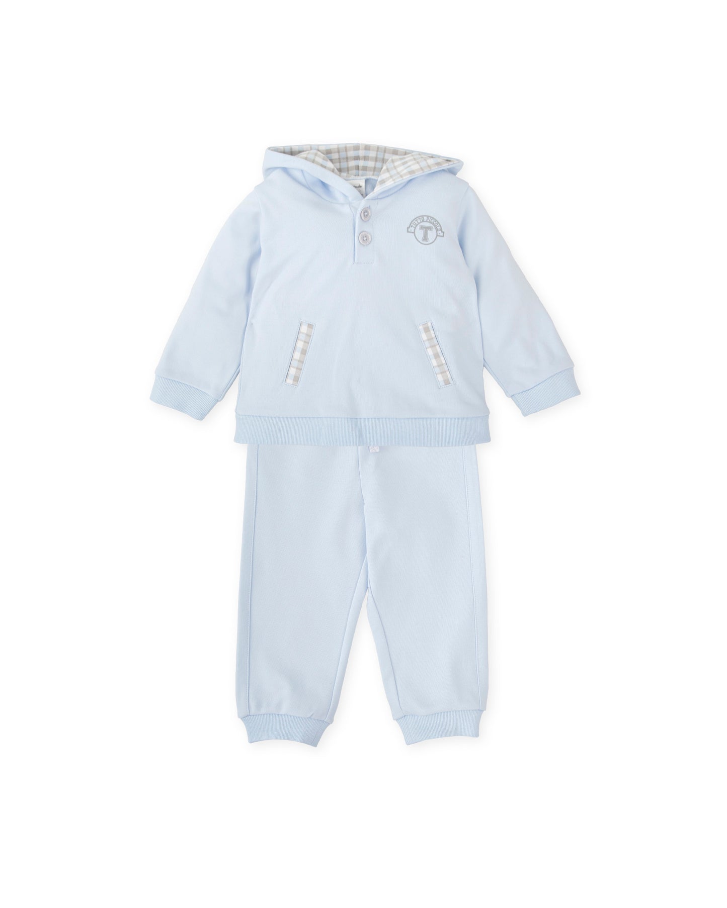 Tutto Piccolo Blue Gingham Hoody Tracksuit 2714