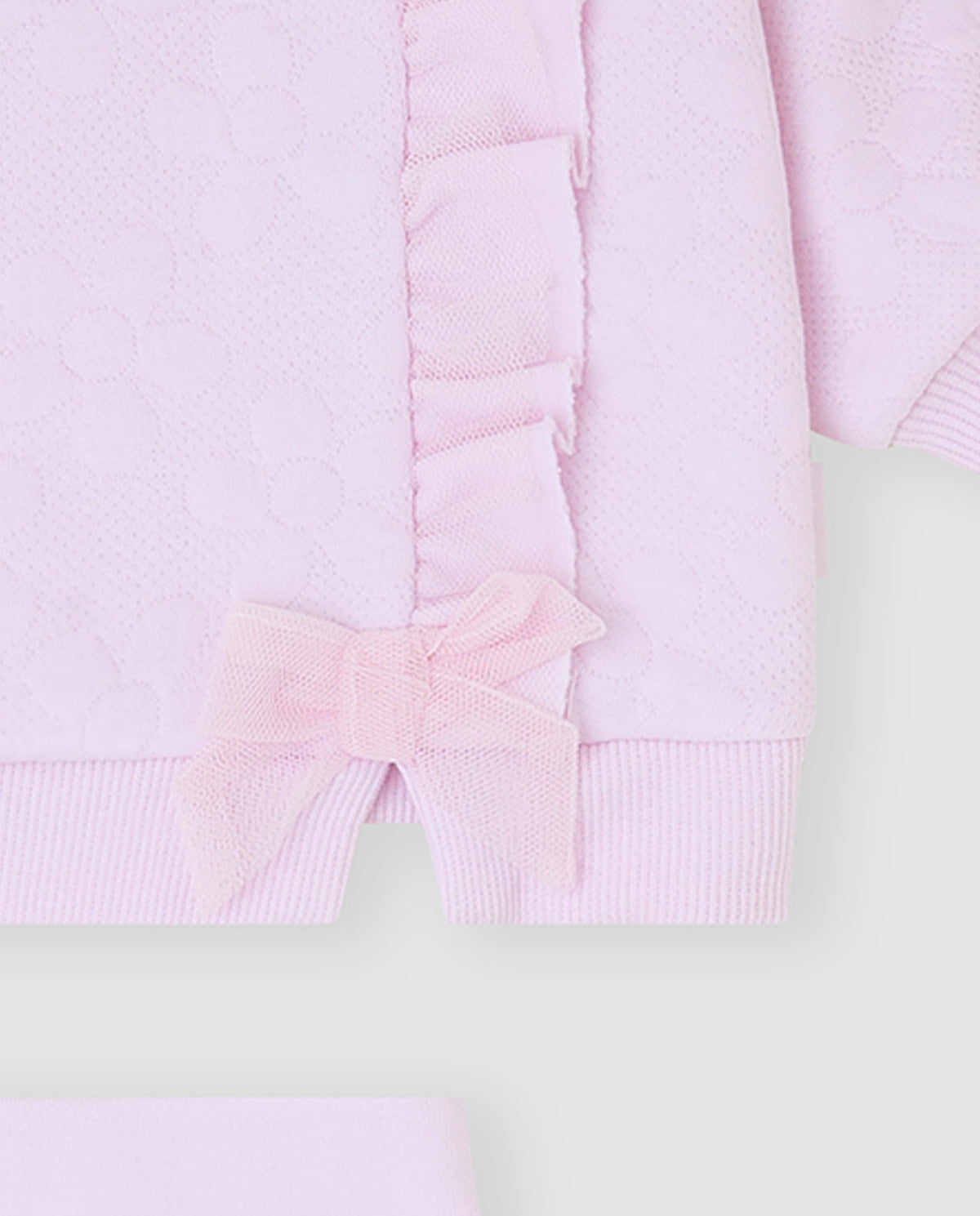 Tutto Piccolo Pink Frill Sweater Set 2739