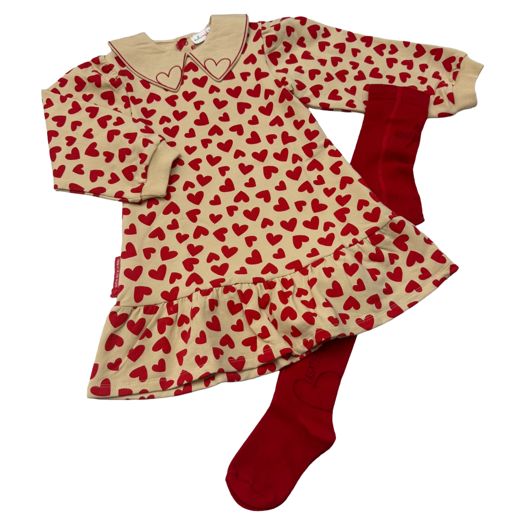 Agatha Ruiz de la Prada Red Heart Dress & Tights 8237
