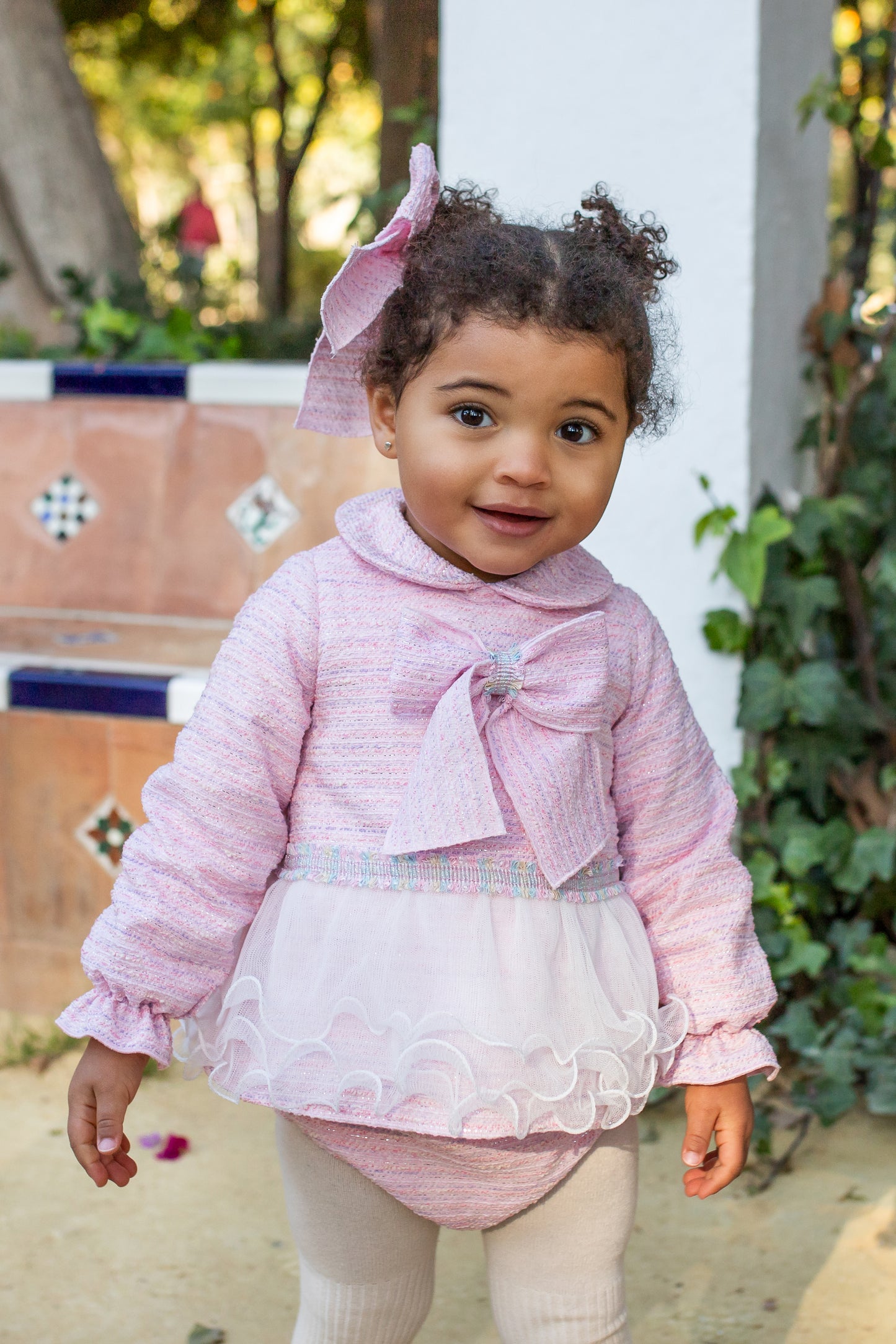 Naxos Pink Bow Tweed Knick Set