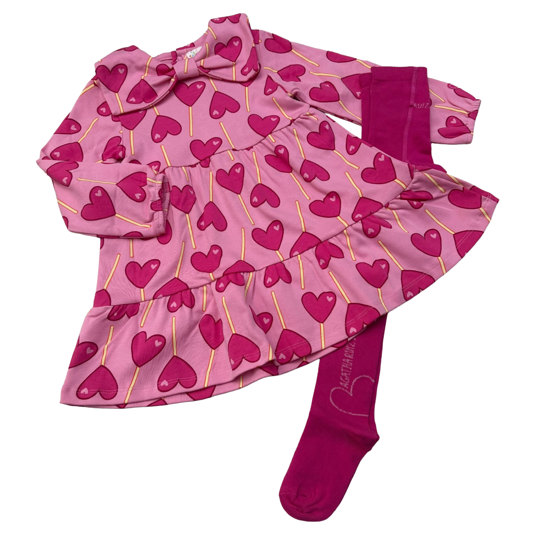Agatha Ruiz de la Prada Fuchsia Lolipop Dress & Tights 8282