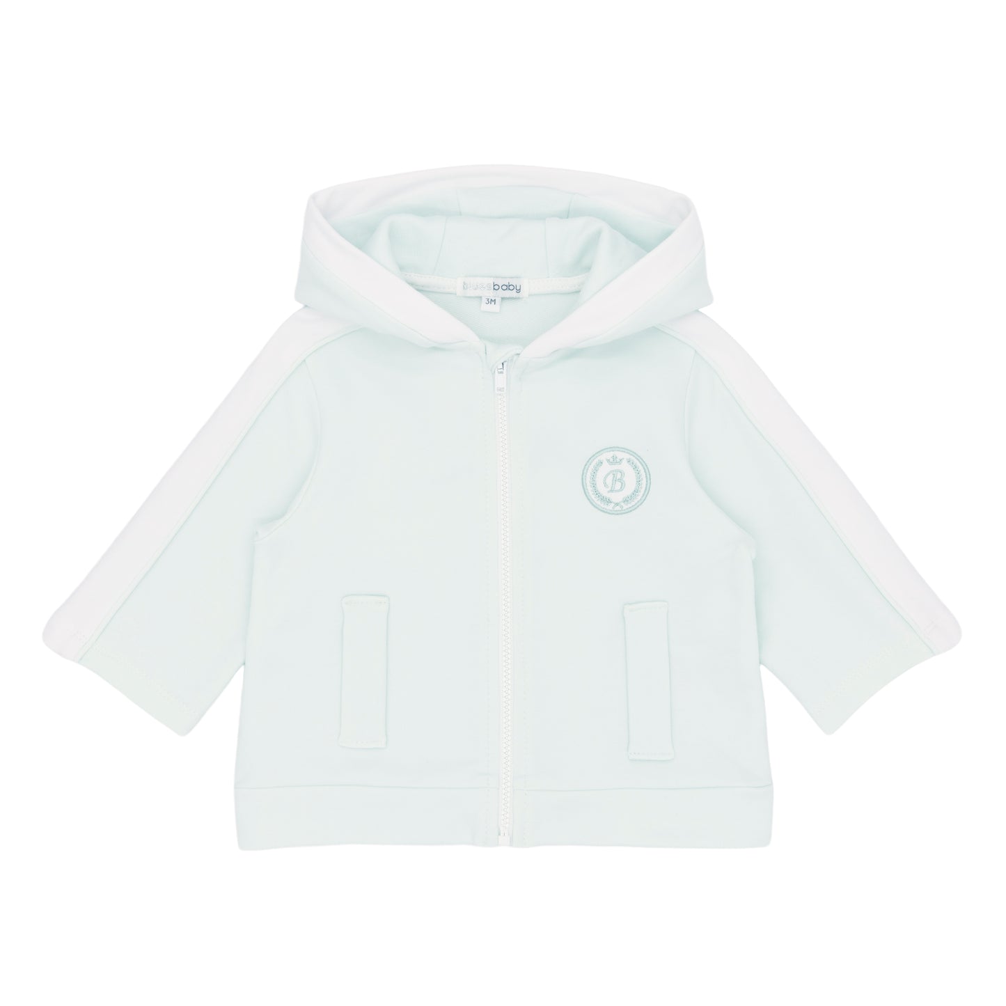 Blues Baby Mint & White Hooded Jacket 3032