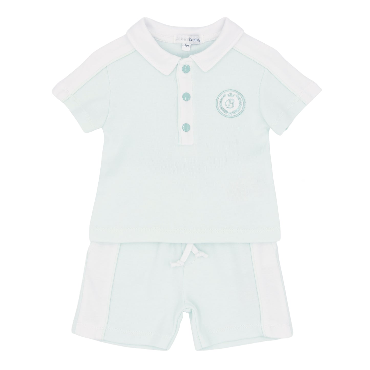 Blues Baby Mint & White Polo Set 3036