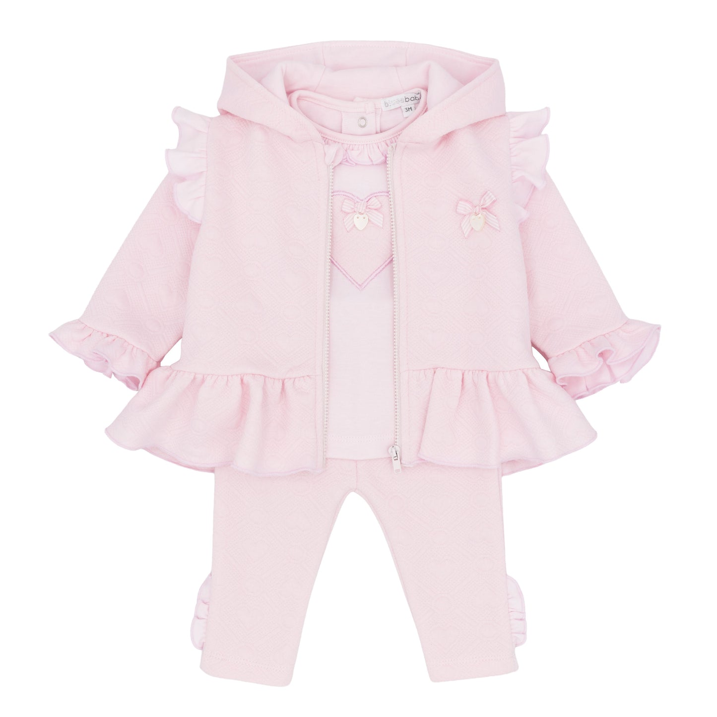 Blues Baby Maribo Pink Heart 3pc Tracksuit 3185