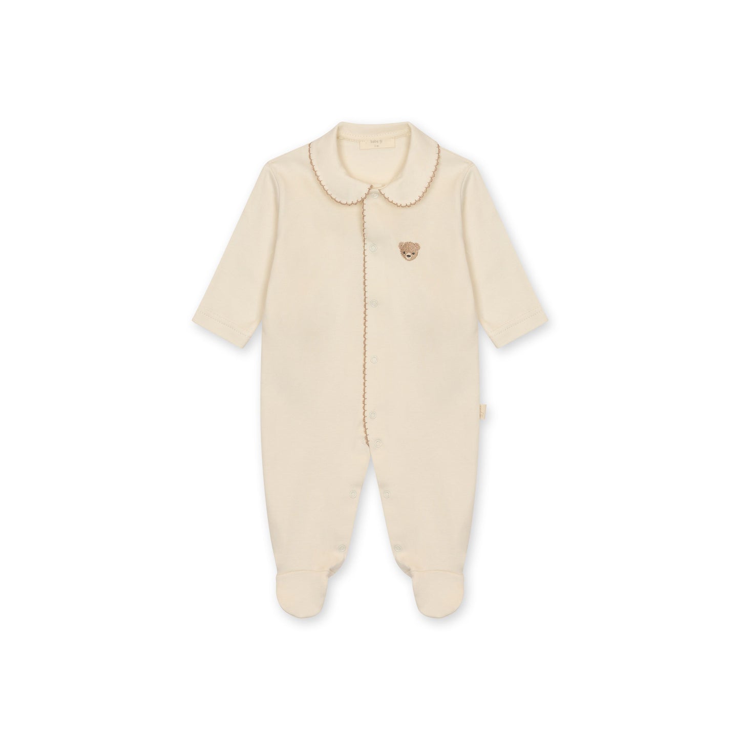 Baby Gi Beige Teddy Bear Cotton Baby Grow