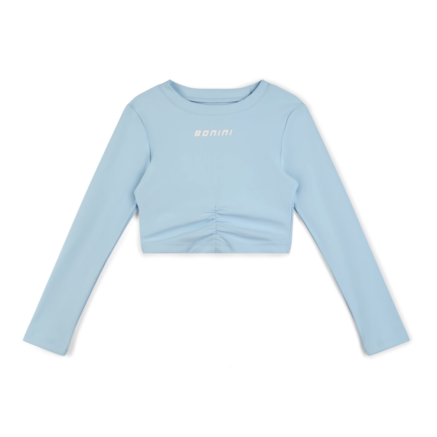 Bonini Core Blue Sleeve Crop Top