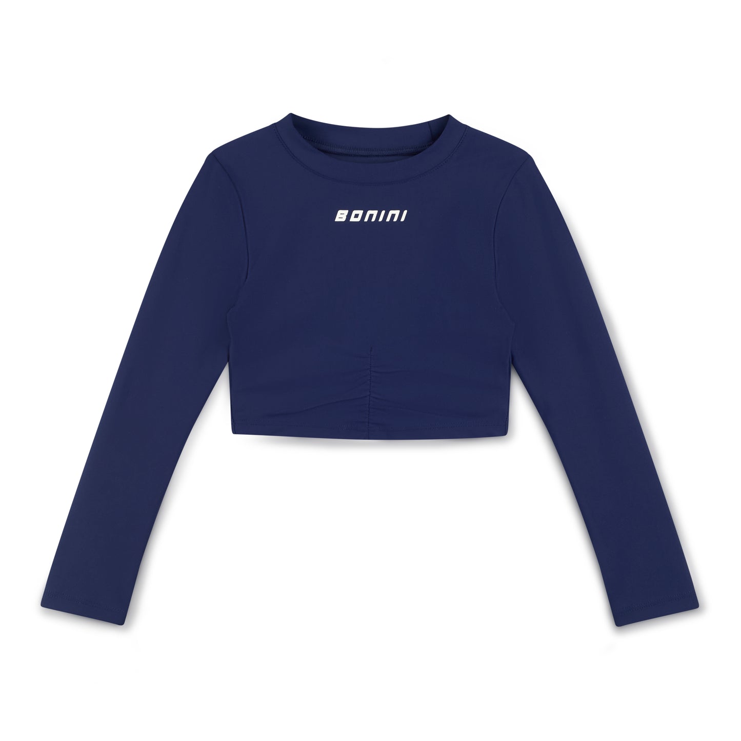 Bonini Core Navy Sleeve Crop Top