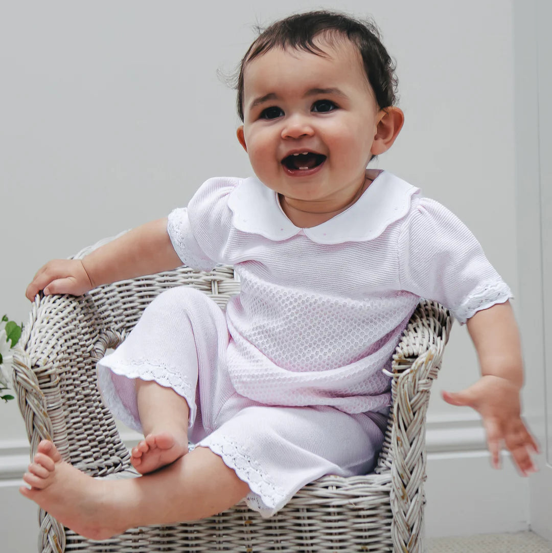 Emile et Rose Laura Pink Knit Short Set