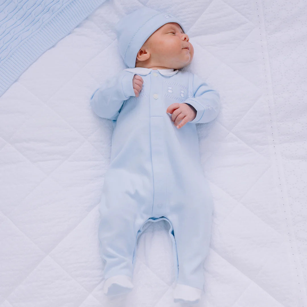 Emile et Rose Fisher Blue Baby Grow & Hat