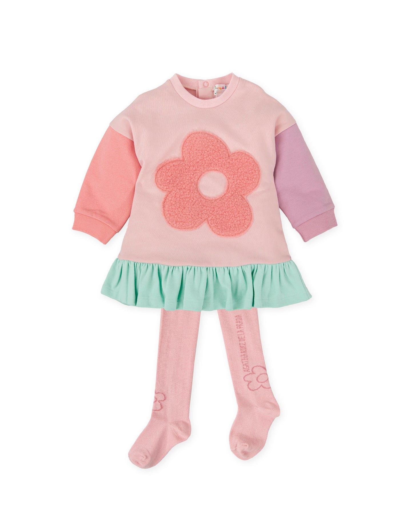 Agatha Ruiz De La Prada Pastel Flower Dress with Tights