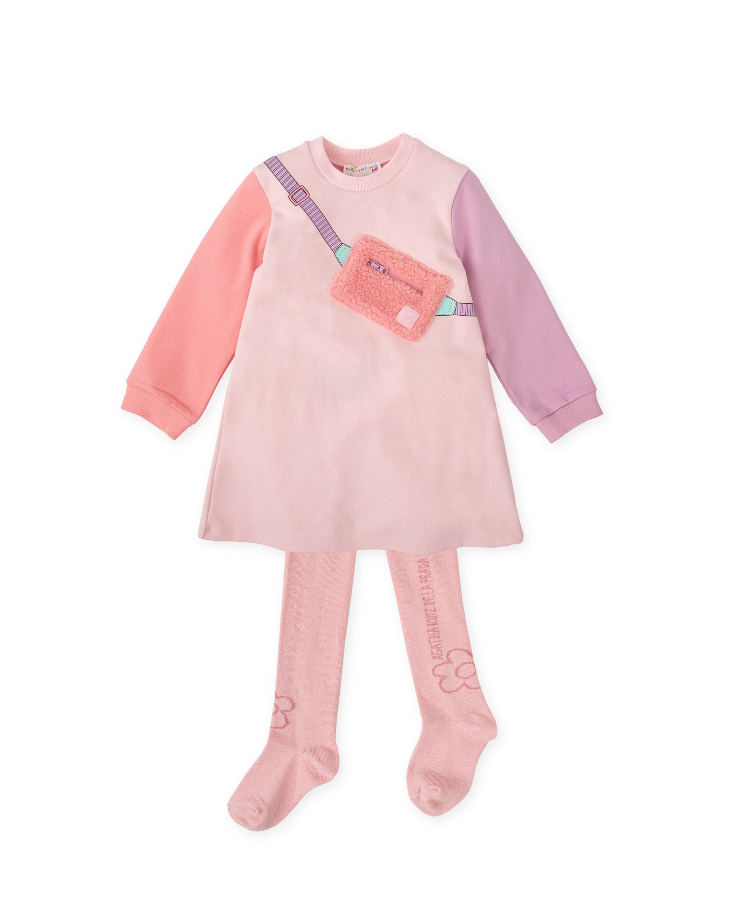 Agatha Ruiz De La Prada Pastel Bag Dress with Tights