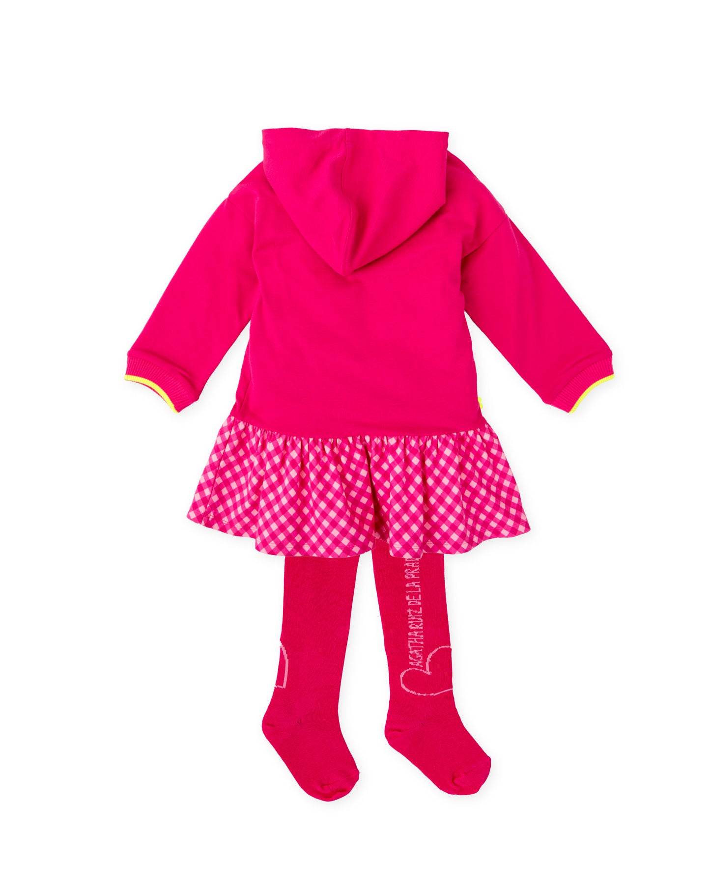 Agatha Ruiz De La Prada Fuscia Hoodie Dress with Tights