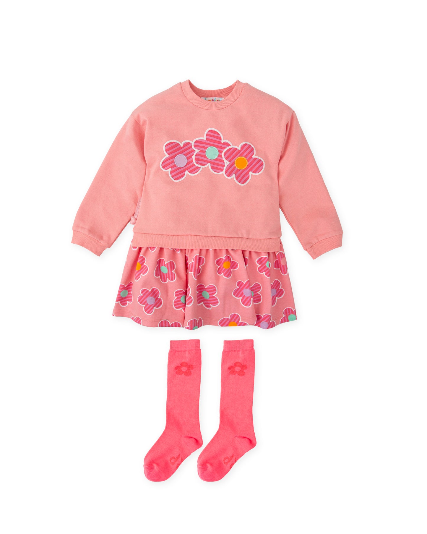 Agatha Ruiz De La Prada Pink Flower Dress with Socks