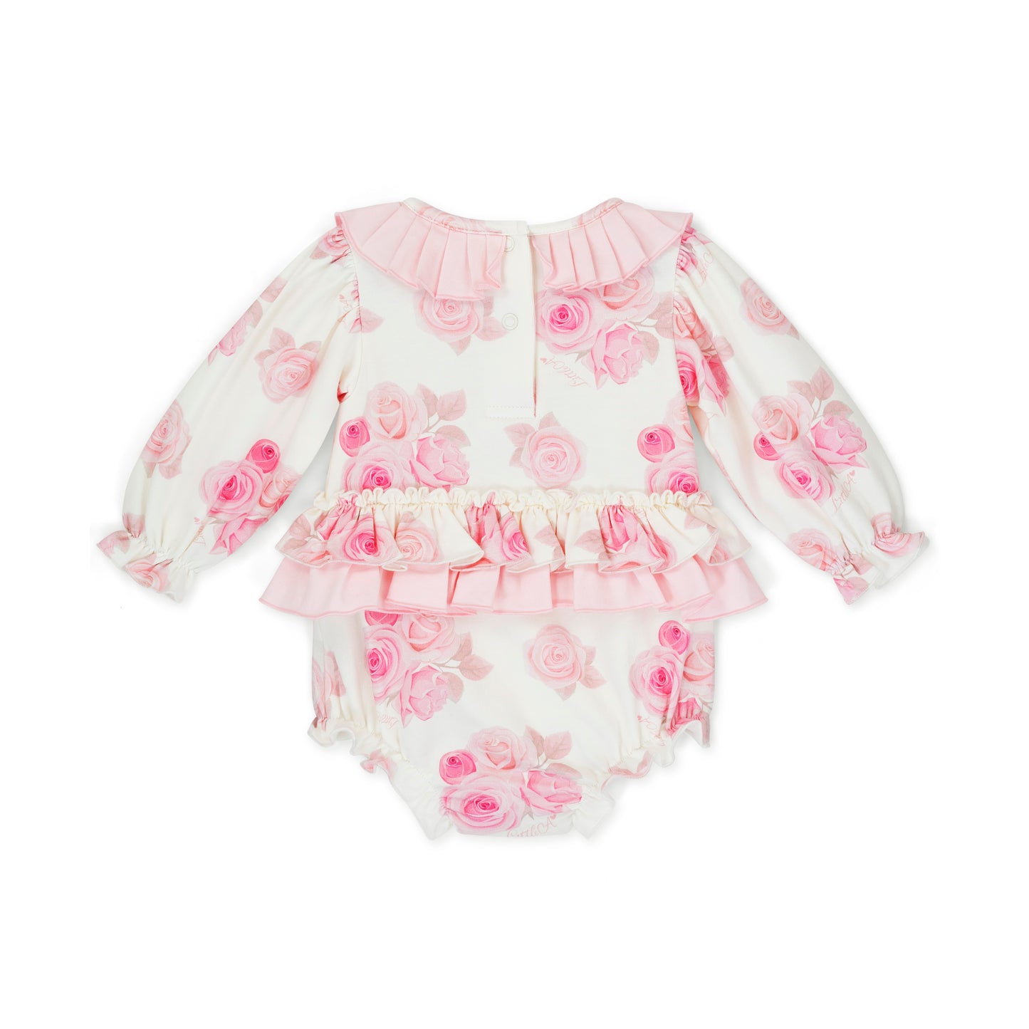Little A Della Pink Rose Print Romper