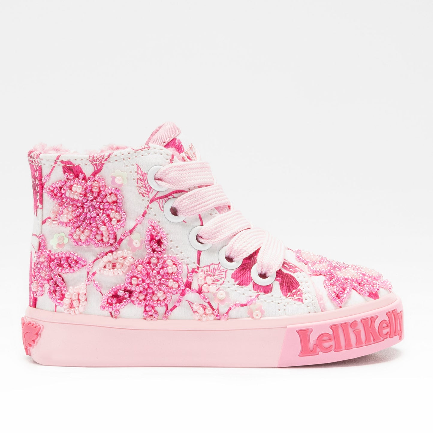 Lelli Kelly Brooke White Embellished Hi Tops