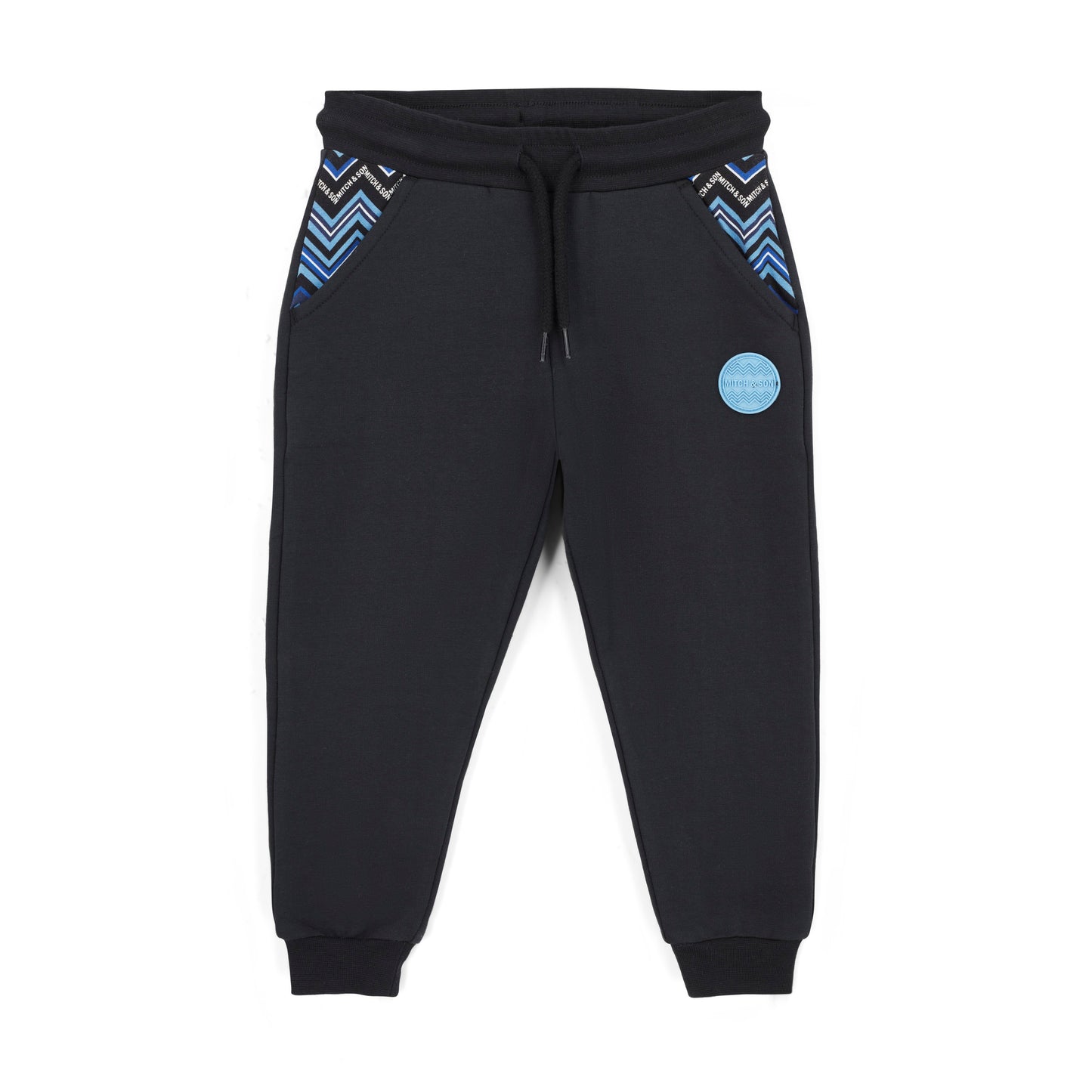 Mitch & Son Watson Black Zig Zag Hoody Tracksuit