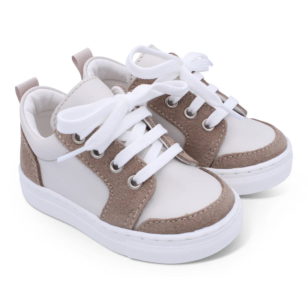 Borboleta Nico Brown & Beige Suede Trainers