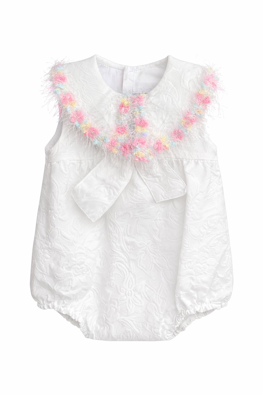 Naxos White & Multicolour Romper