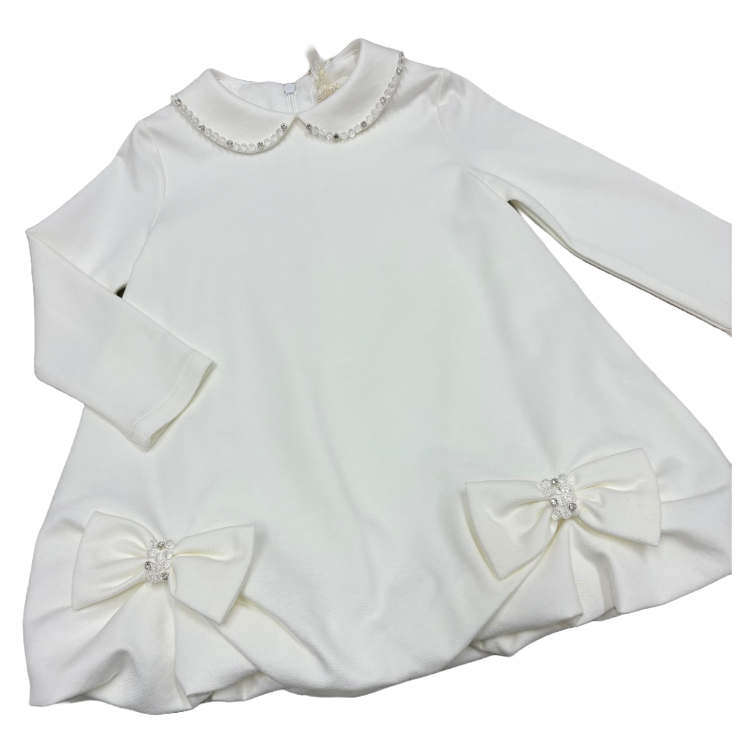 Bimbalo Ivory Bow Diamante Dress