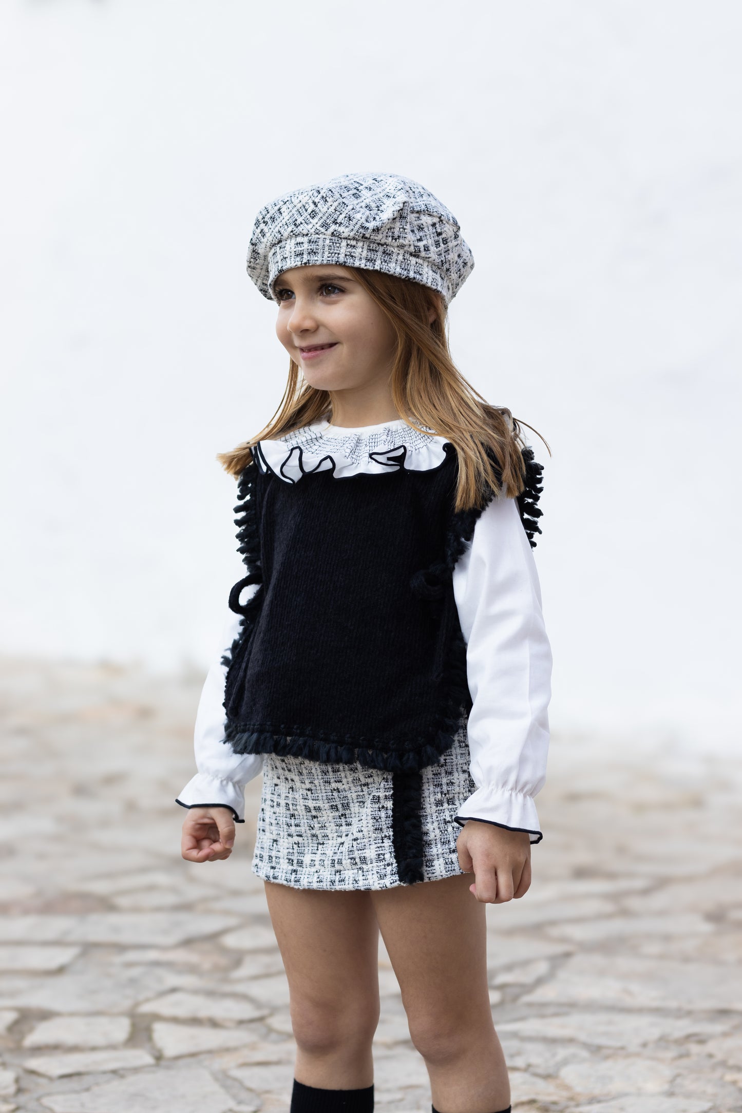 Calamaro Black Knit 3pc Short Set