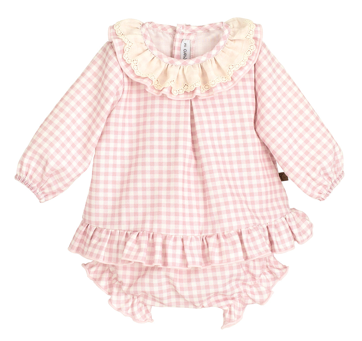 Calamaro Pink Check Bloomer Set