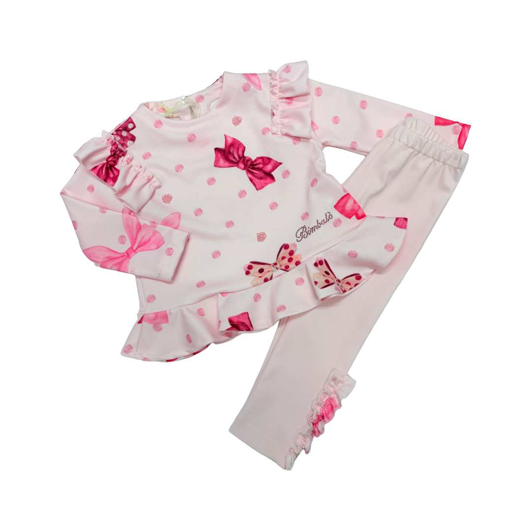 Bimbalo Pink Bow Legging Set