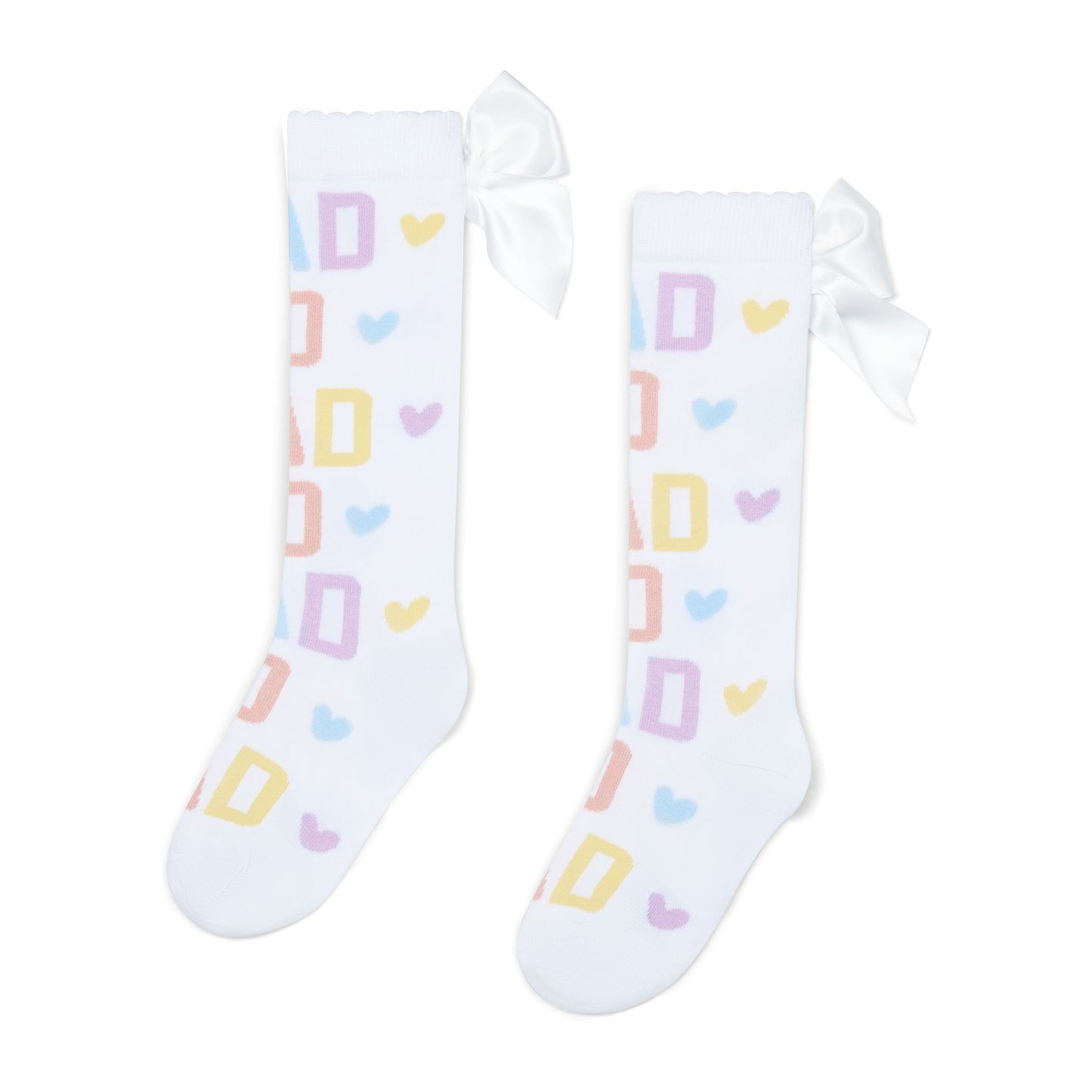 A Dee Sylvia Initial Print Knee Socks